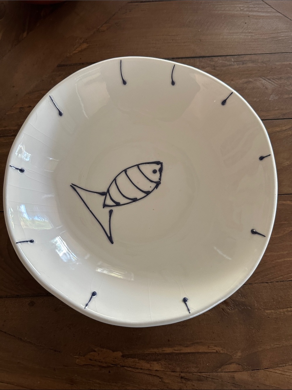 Blue Fish Ceramic Bowl - Pets Fish Collection